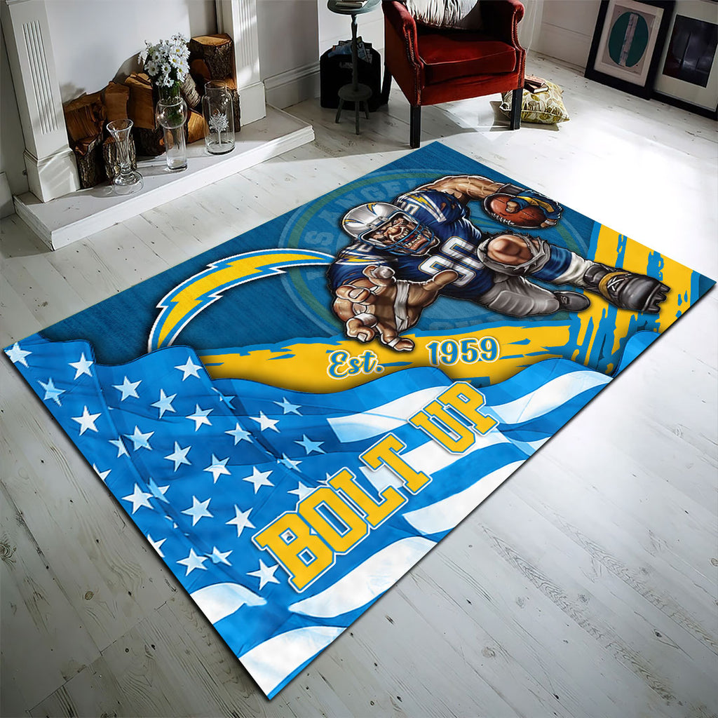 Los Angeles Chargers Rectangular Rug – HOATT13167
