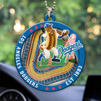 Los Angeles Dodgers Custom shape 2-sided Acrylic Car Ornament – HOATT13045