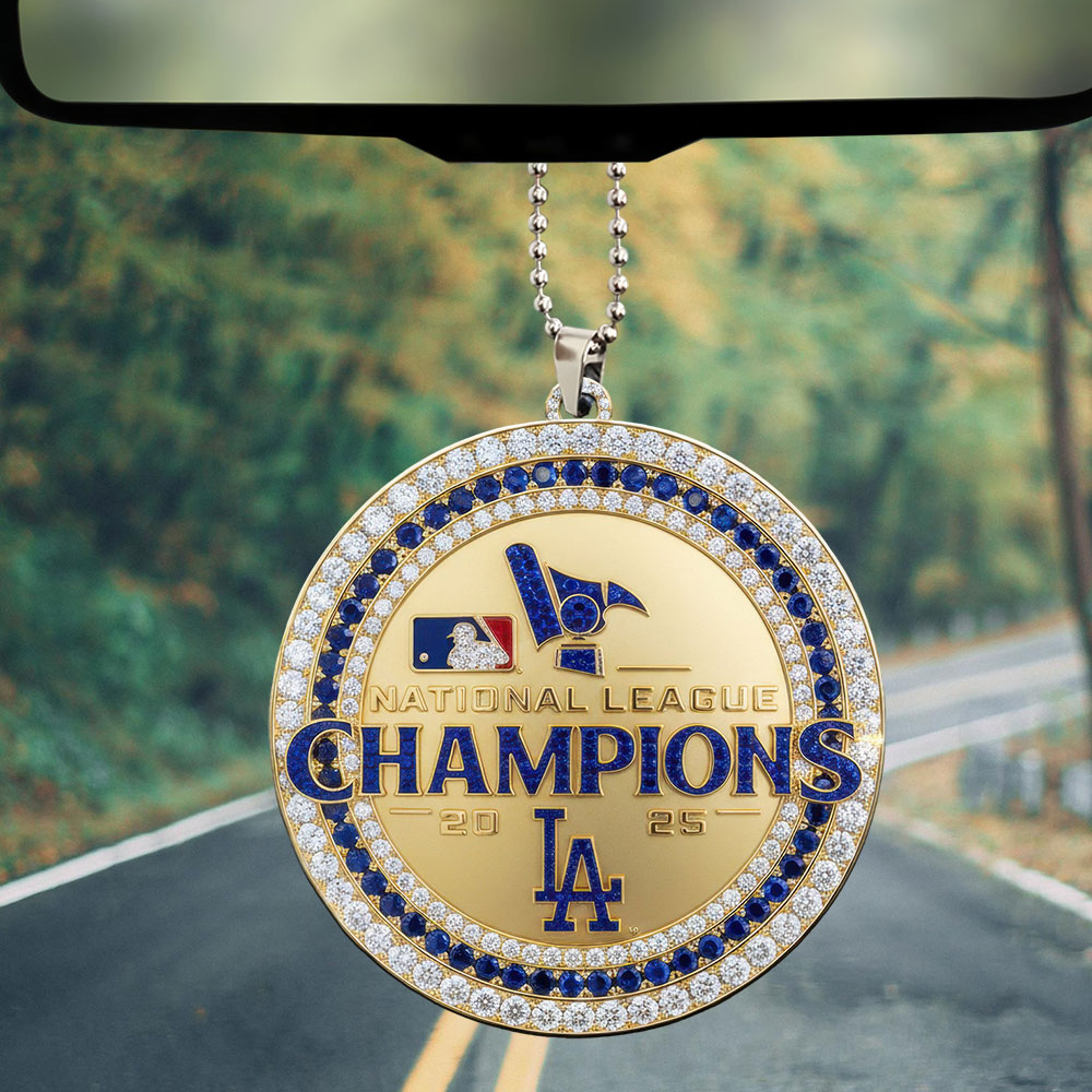 Los Angeles Dodgers 2025 National League Custom shape 2-sided Acrylic Car Ornament – MAITM13543