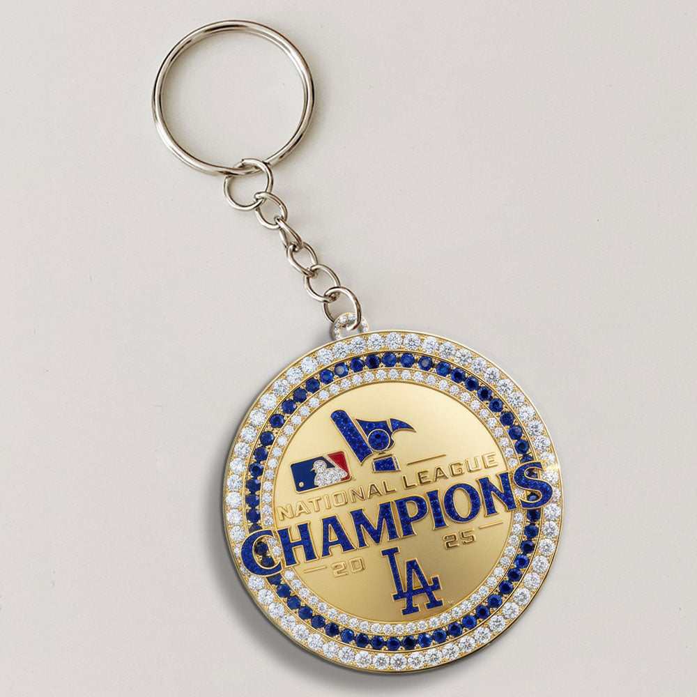 Los Angeles Dodgers 2025 National League Custom Shape 2-sided Keychain – MAITM13544