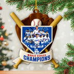 Los Angeles Dodgers 2025 World Series Champions Custom Shape 2-sided Acrylic Ornament – HOATT14493