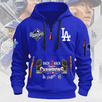 Los Angeles Dodgers 2025 World Series Champions 2D Quarter Zip Hoodie – MAITM13694