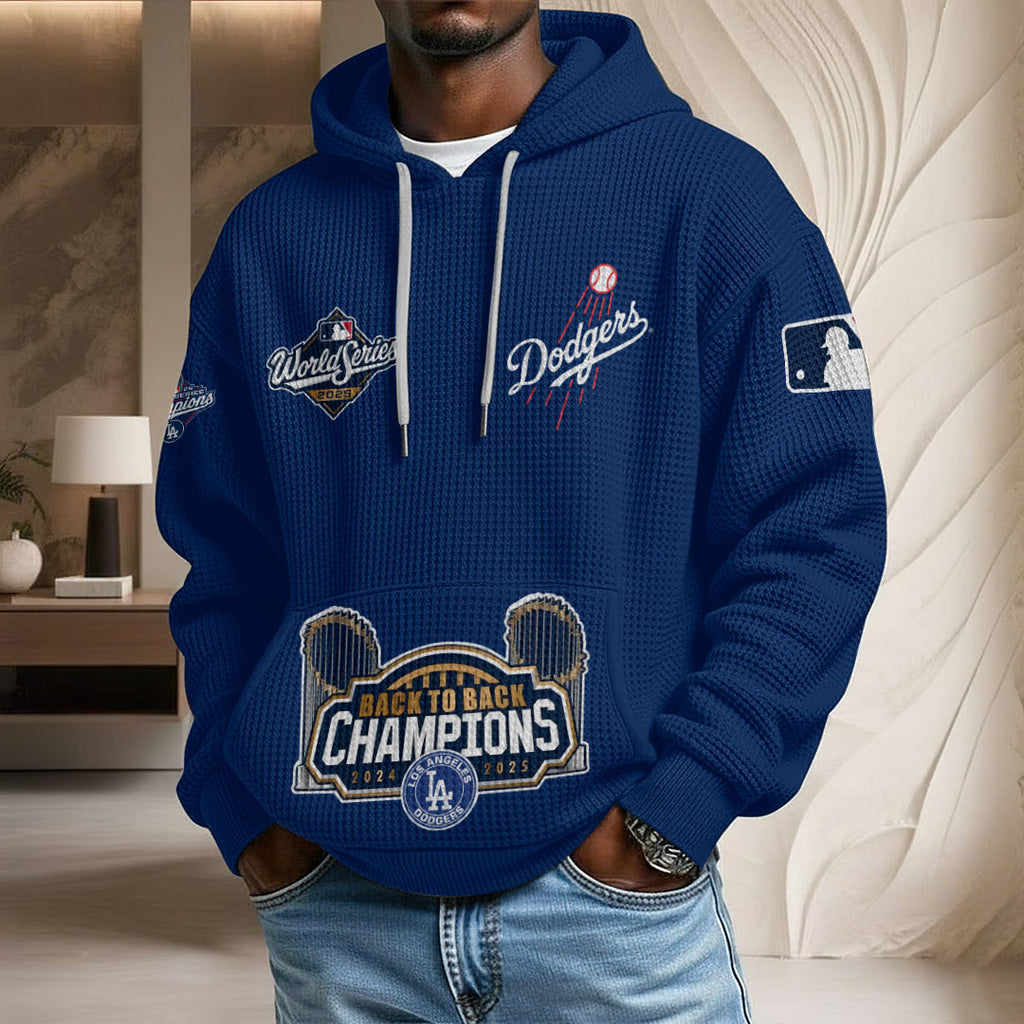 Los Angeles Dodgers 2025 World Series Champions 3D Unisex Waffle Hoodie – HOATT14932
