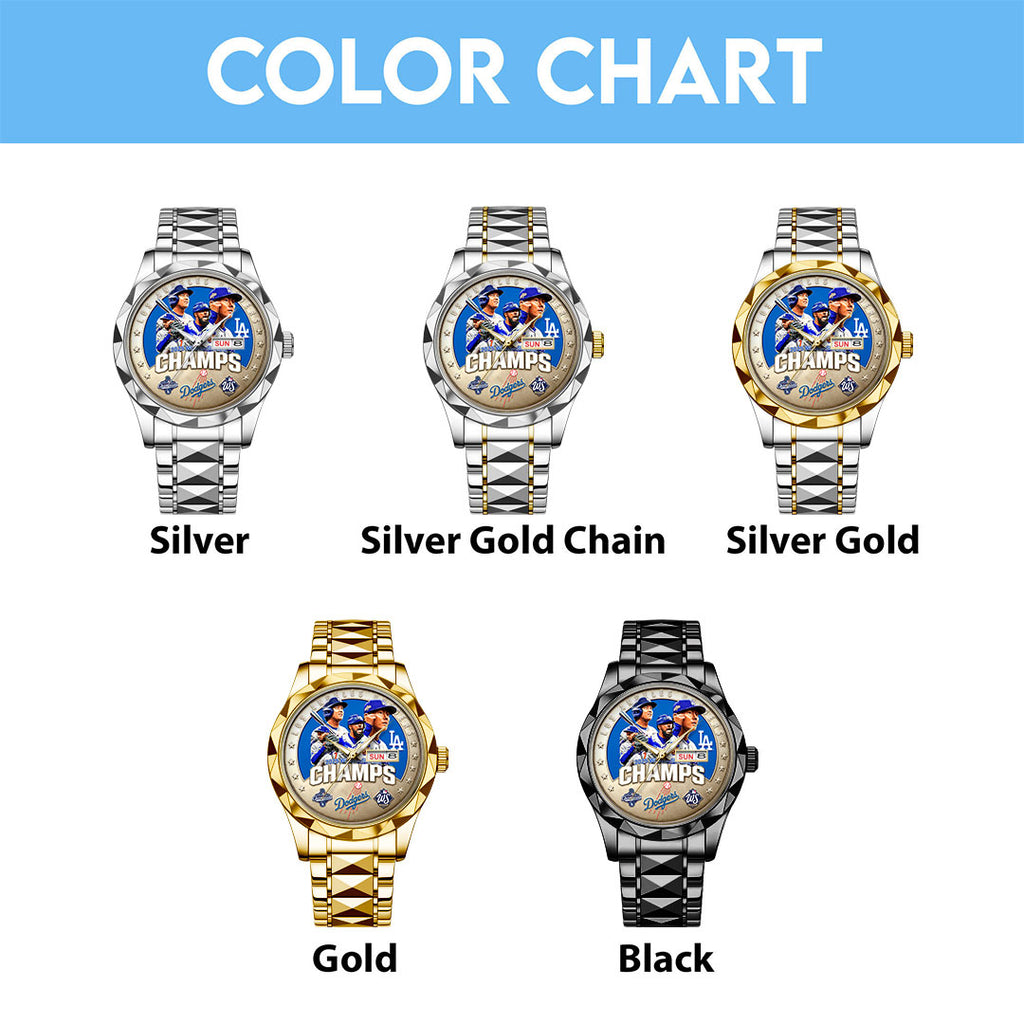 Los Angeles Dodgers 2025 World Series Champions Alloy Luxury Quartz Watch – HOATT14360