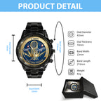 Los Angeles Dodgers 2025 World Series Champions Black Stainless Steel Watch – MAITM13635