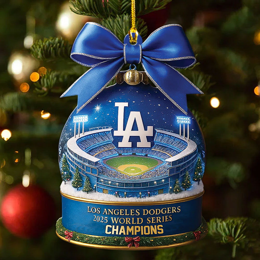 Los Angeles Dodgers 2025 World Series Champions Custom Shape 2-sided Acrylic Ornament – MAITM13984
