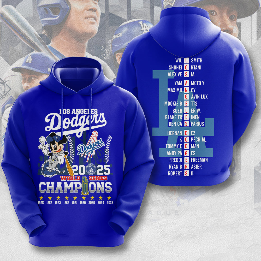 Los Angeles Dodgers 2025 World Series Champions 3D Apparel – MAITM13642