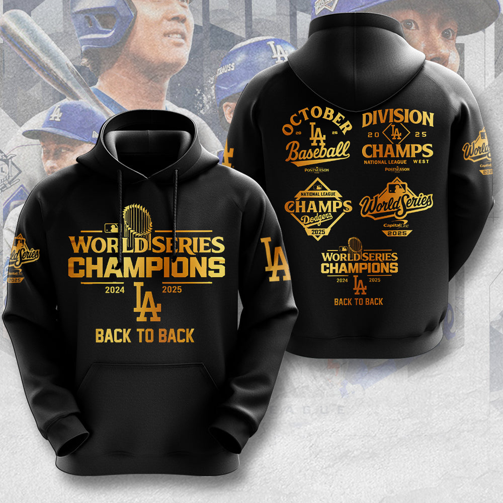 Los Angeles Dodgers 2025 World Series Champions 3D Apparel – MAITM13657