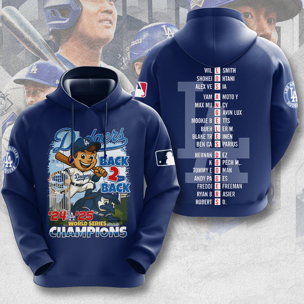 Los Angeles Dodgers 2025 World Series Champions 3D Apparel – MAITM13689