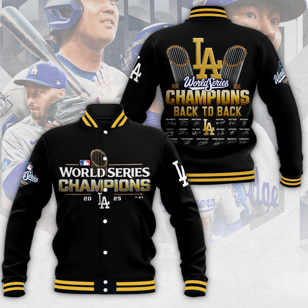 Los Angeles Dodgers 2025 World Series Champions 3D Varsity Jacket – MAITM13718