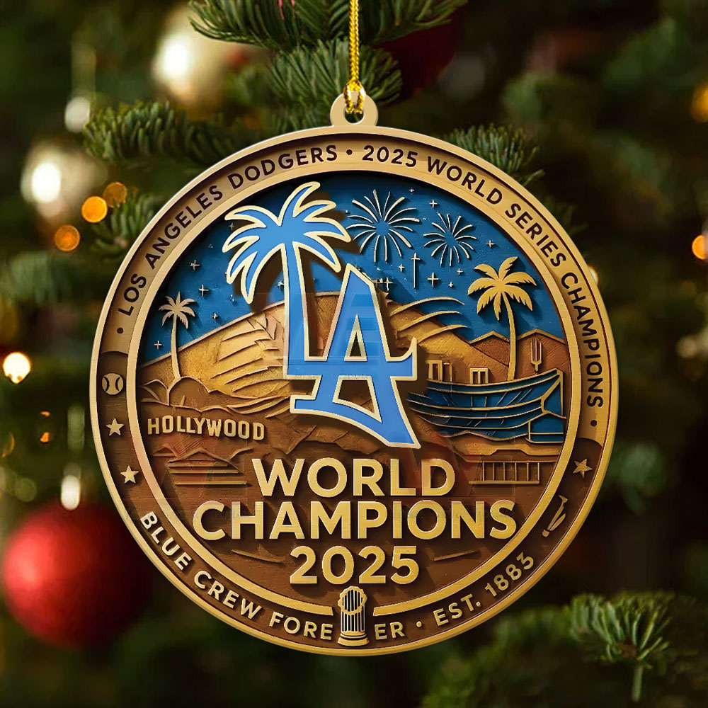 Los Angeles Dodgers World Series 2025 Custom Shape 2-sided Acrylic Ornament – TANTN18551