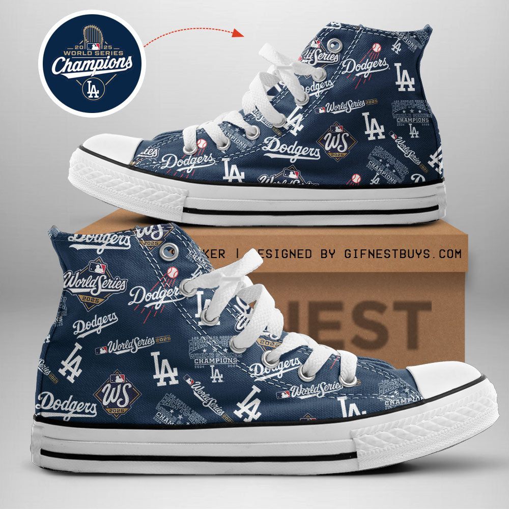 Los Angeles Dodgers World Series 2025 High Top Canvas Shoes – TANTN18790