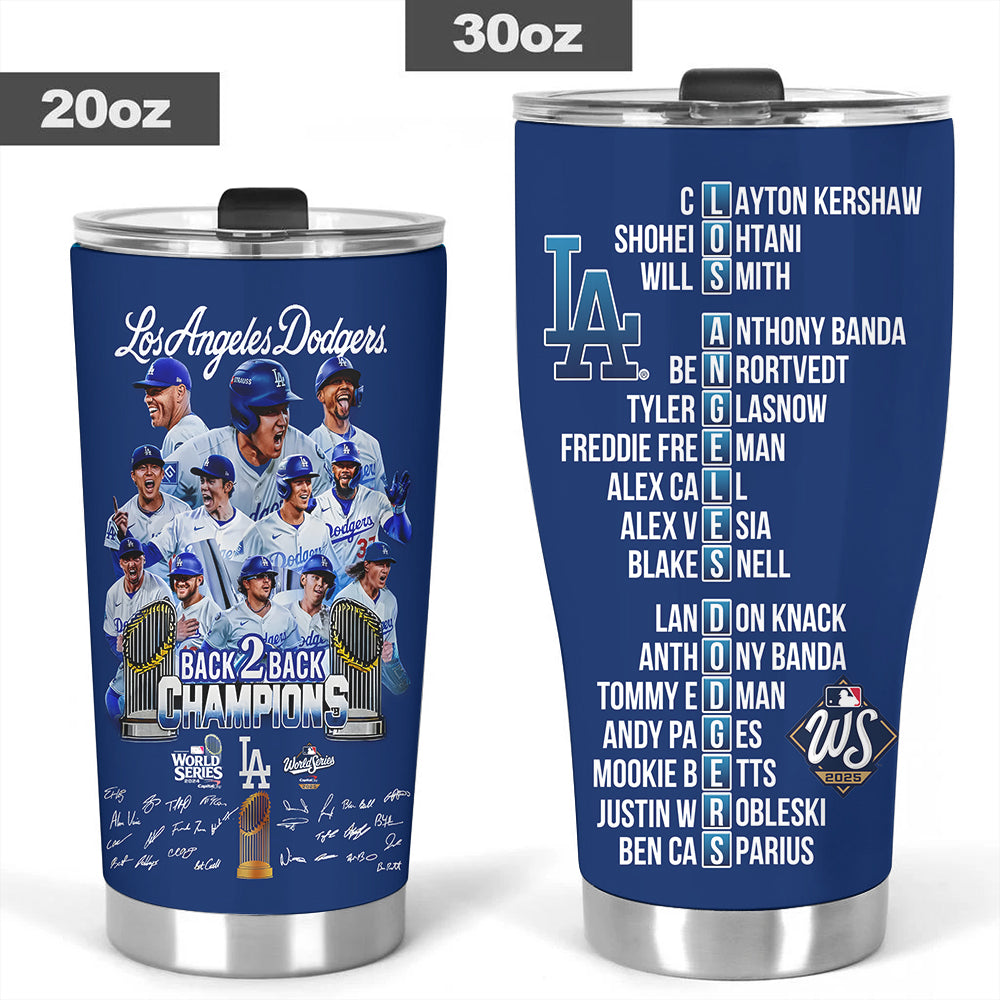 Los Angeles Dodgers World Series 2025 Tumbler Cup – TANTN18351