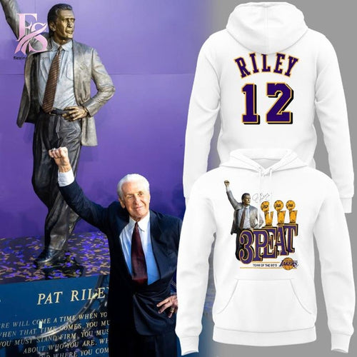 Los Angeles Lakers 3Peat Team of the 80s Pat Riley Hoodie