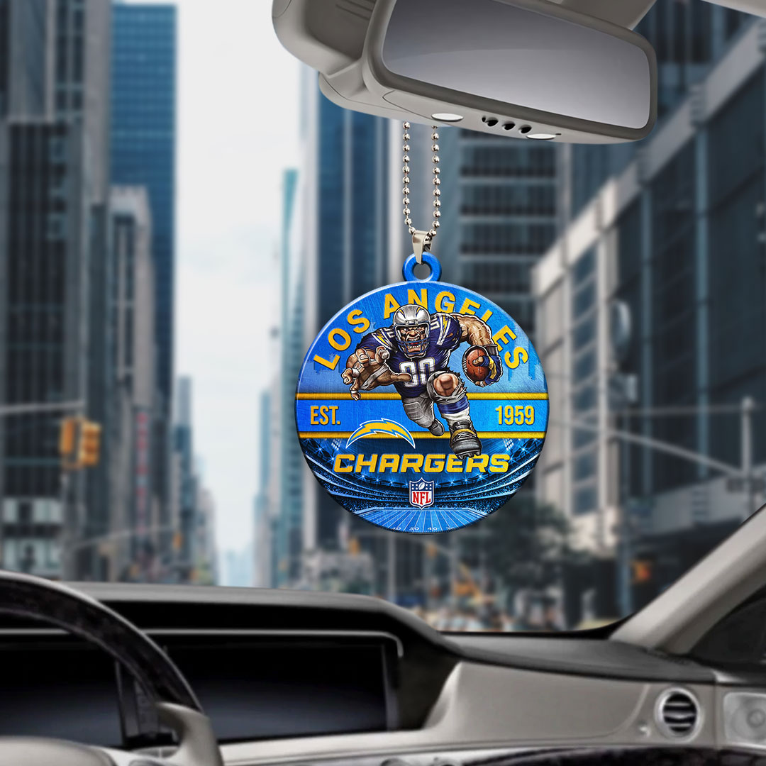 Los Angeles Chargers Custom shape 2-sided Acrylic Car Ornament – HOATT12913