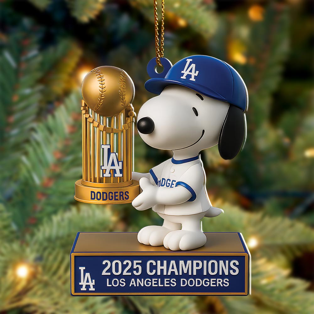 Los Angeles Dodgers 2025 World Series Champions Custom Shape 2-sided Acrylic Ornament – HOATT14251