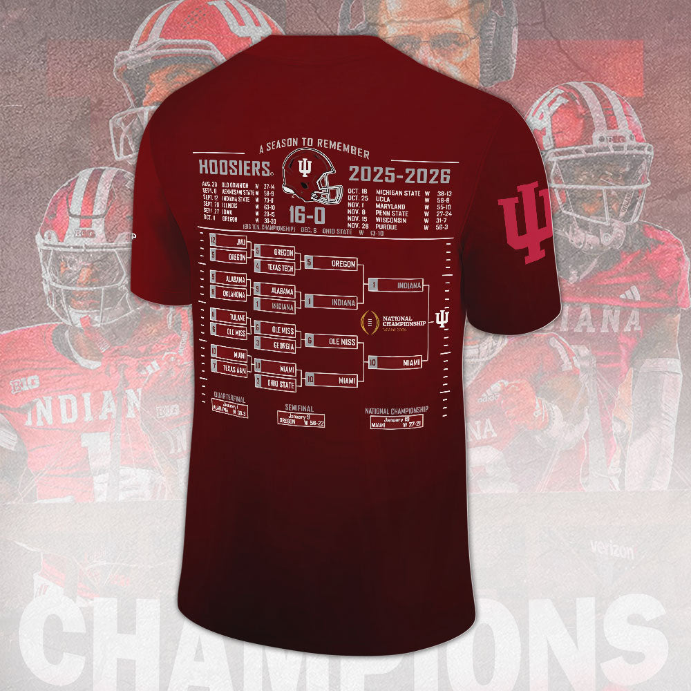Indiana Hoosiers Football 2025 National Champions 3D Football Jersey – MAITM14587