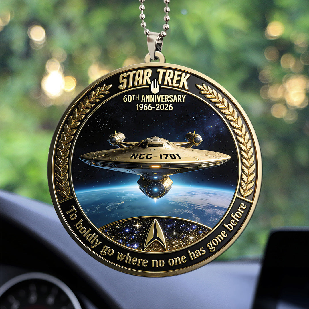 Star Trek 60th Anniversary Custom shape 2-sided Acrylic Car Ornament – MAITM14742