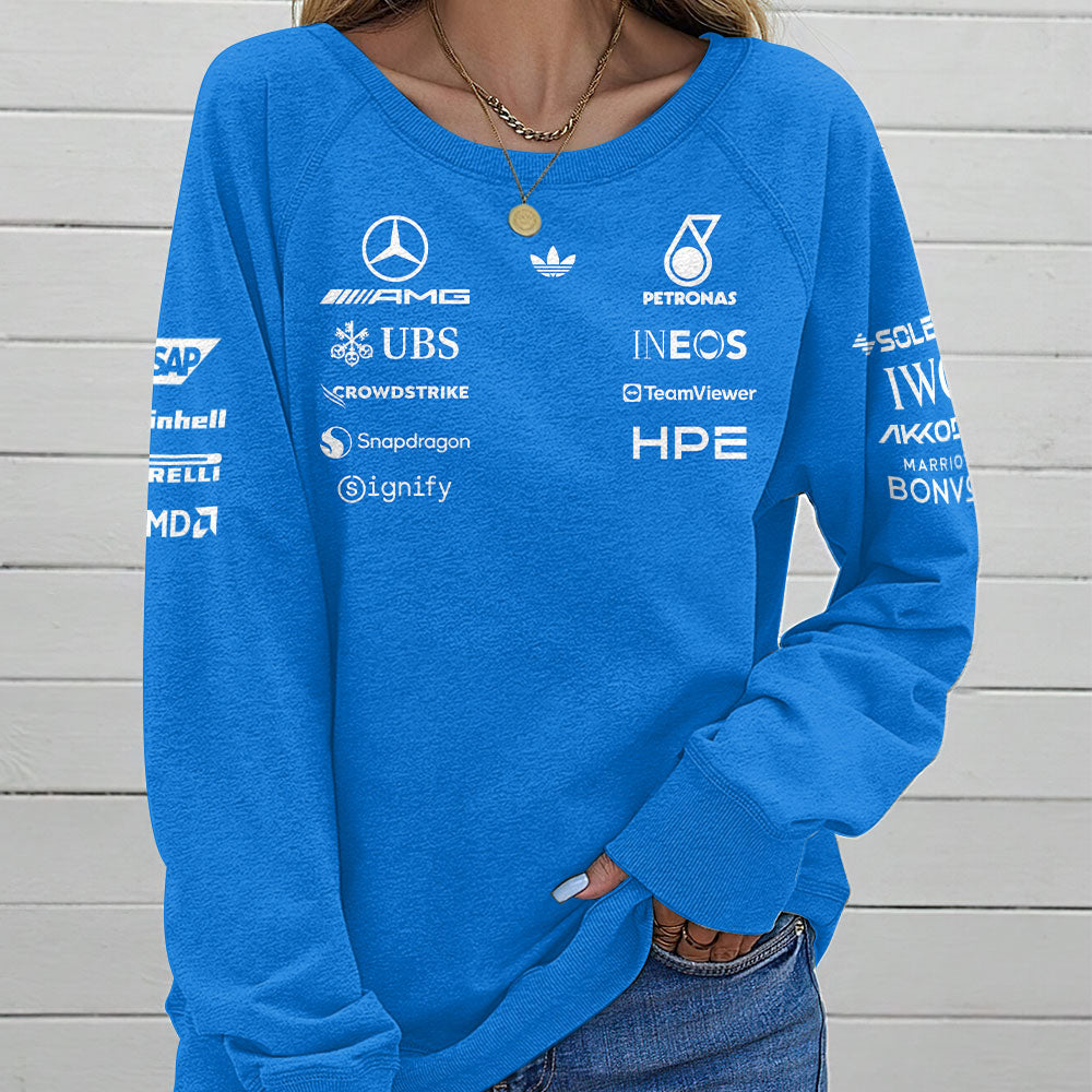 Mercedes AMG Petronas F1 Team Round Neck Raglan Sleeve Sweatshirt – TANTN23776