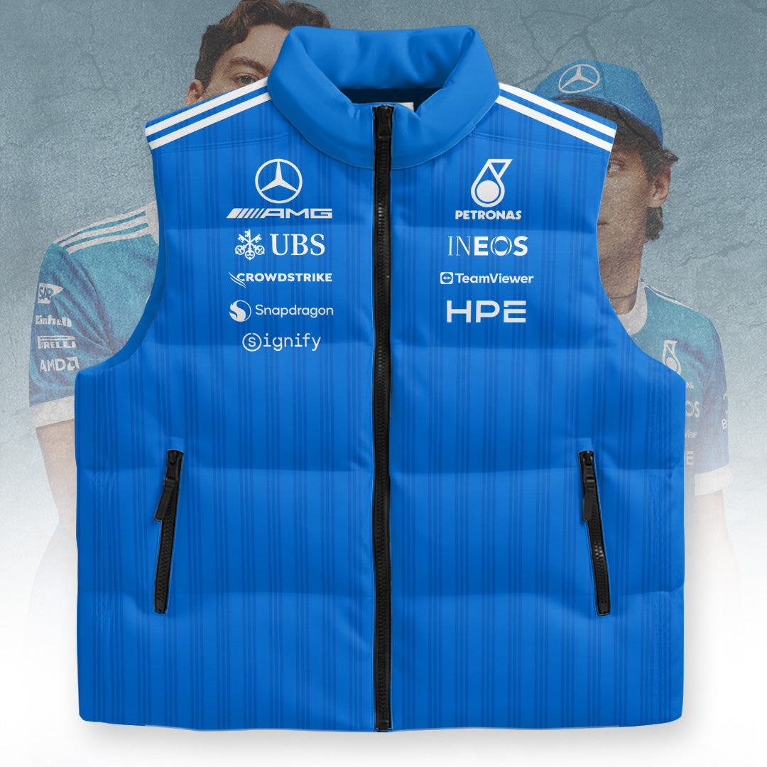 Mercedes AMG Petronas F1 Team 3D Sleeveless Down Jacket – TANTN23772