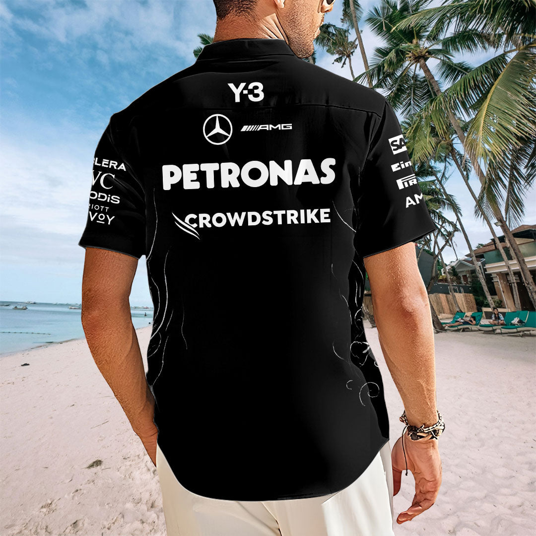 Mercedes AMG Petronas F1 Team x Y-3 Short Sleeve Button-Down Shirt – TANTN23562