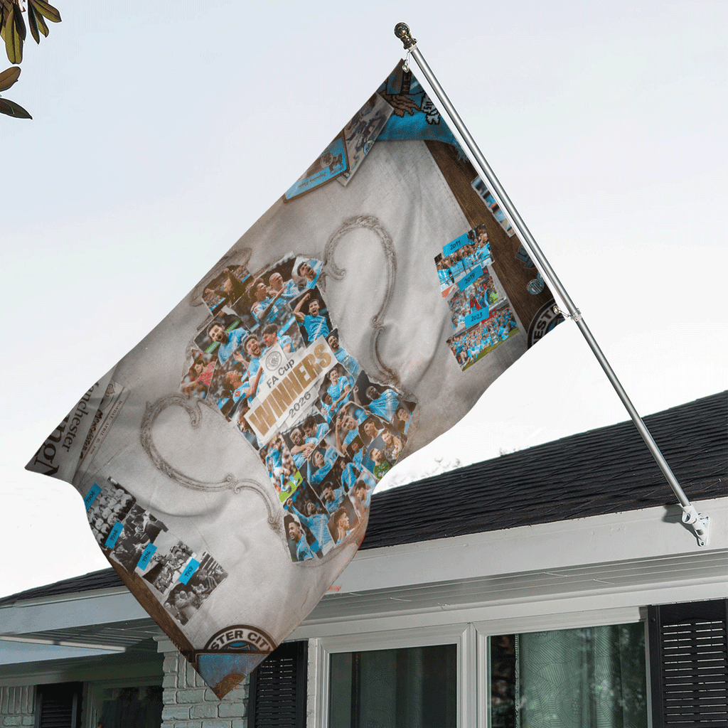Manchester City Winners 25/26 3D Double-side House Flag – TANTN22930