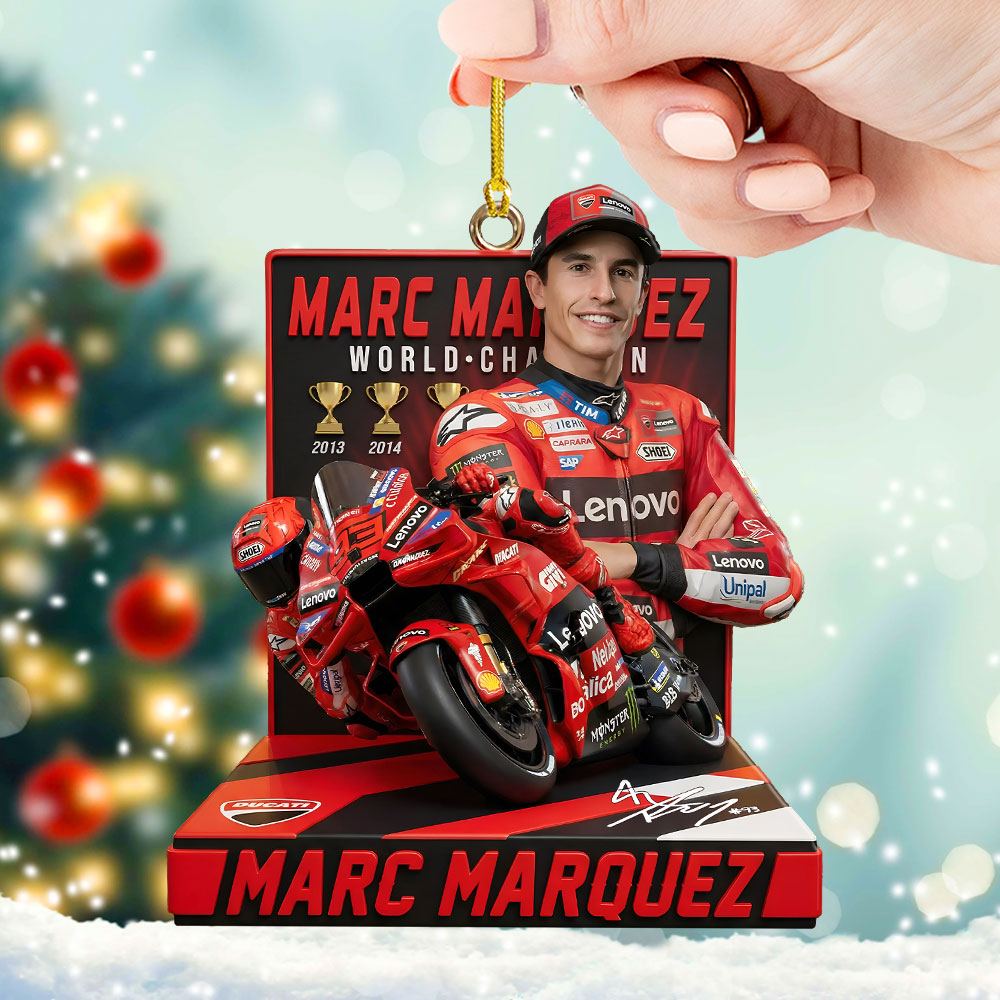 Marc Márquez Custom Shape 2-sided Acrylic Ornament – TMTHU2631