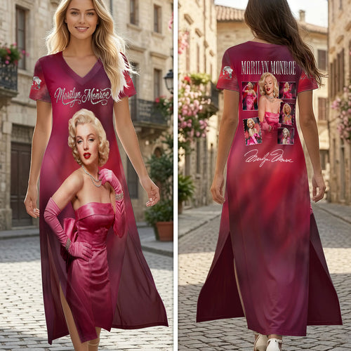 Marilyn Monroe 100th Anniversary Short Sleeve Maxi Dress – HOATT19836