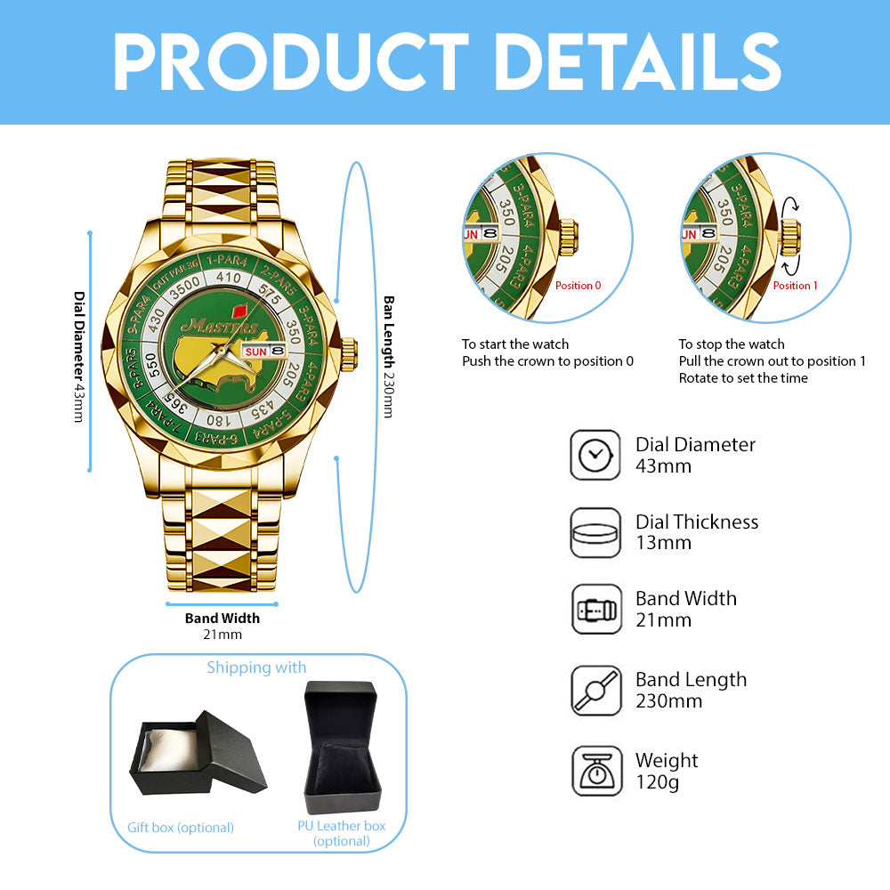 Masters Tournament Alloy Luxury Quartz Watch – TMTHU4402