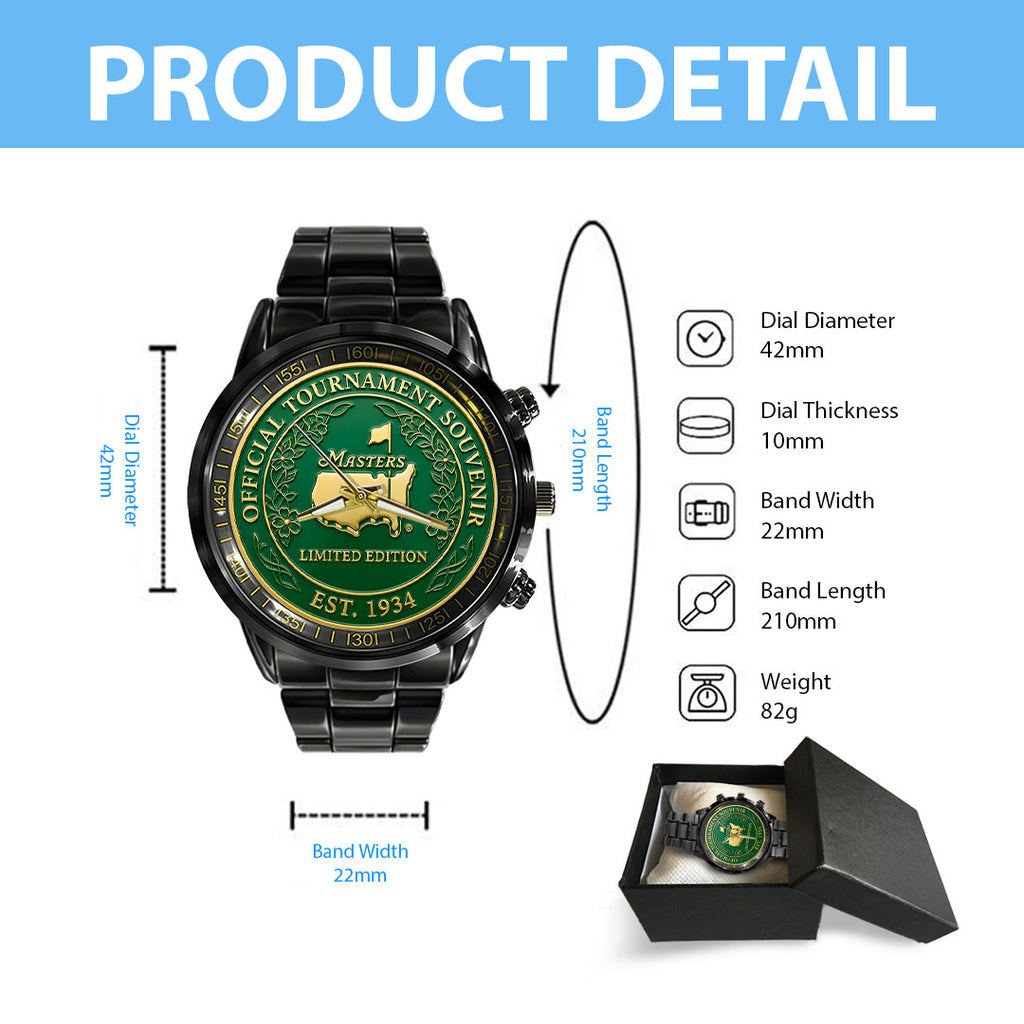 Masters Tournament Black Stainless Steel Watch – HOATT17304