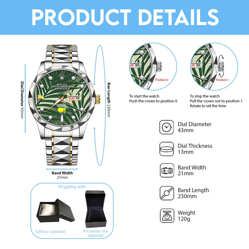 Masters Tournament x Rolex Alloy Luxury Quartz Watch – TMTHU4639