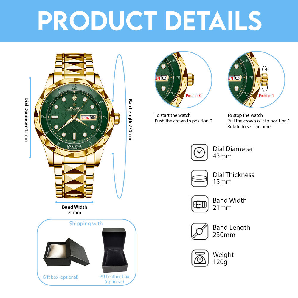 Masters Tournament x Rolex Alloy Luxury Quartz Watch – TMTHU4640