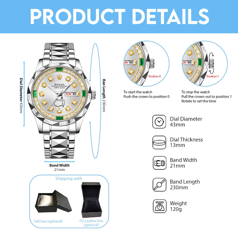 Masters Tournament x Rolex Alloy Luxury Quartz Watch – MAITM14986