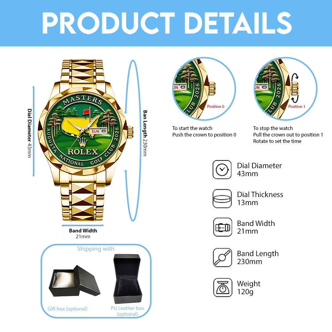 Masters Tournament x Rolex Alloy Luxury Quartz Watch – TANTN22334