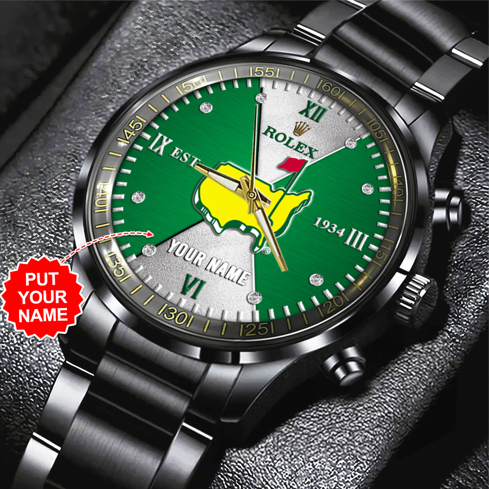 Personalized Masters Tournament x Rolex Black Stainless Steel Watch – MAITM 10535