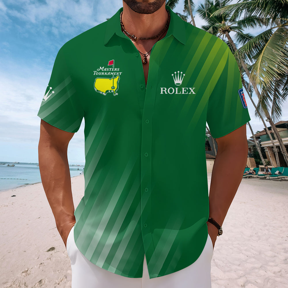 Masters Tournament x Rolex Short Sleeve Button-Down Shirt – TMTHU4853
