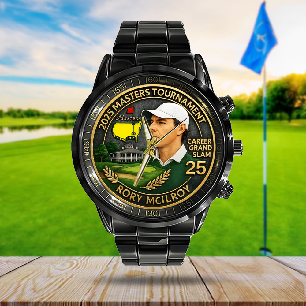 Masters Tournament x Rory McIlroy Black Stainless Steel Watch – MAITM 10740
