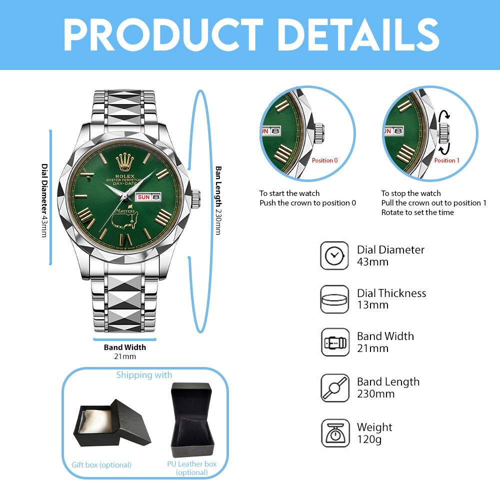 Masters Tournament x Rolex Alloy Luxury Quartz Watch – GNE5770