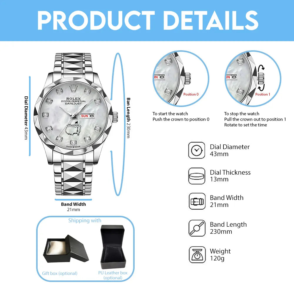 Masters Tournament x Rolex Alloy Luxury Quartz Watch – GNE5776