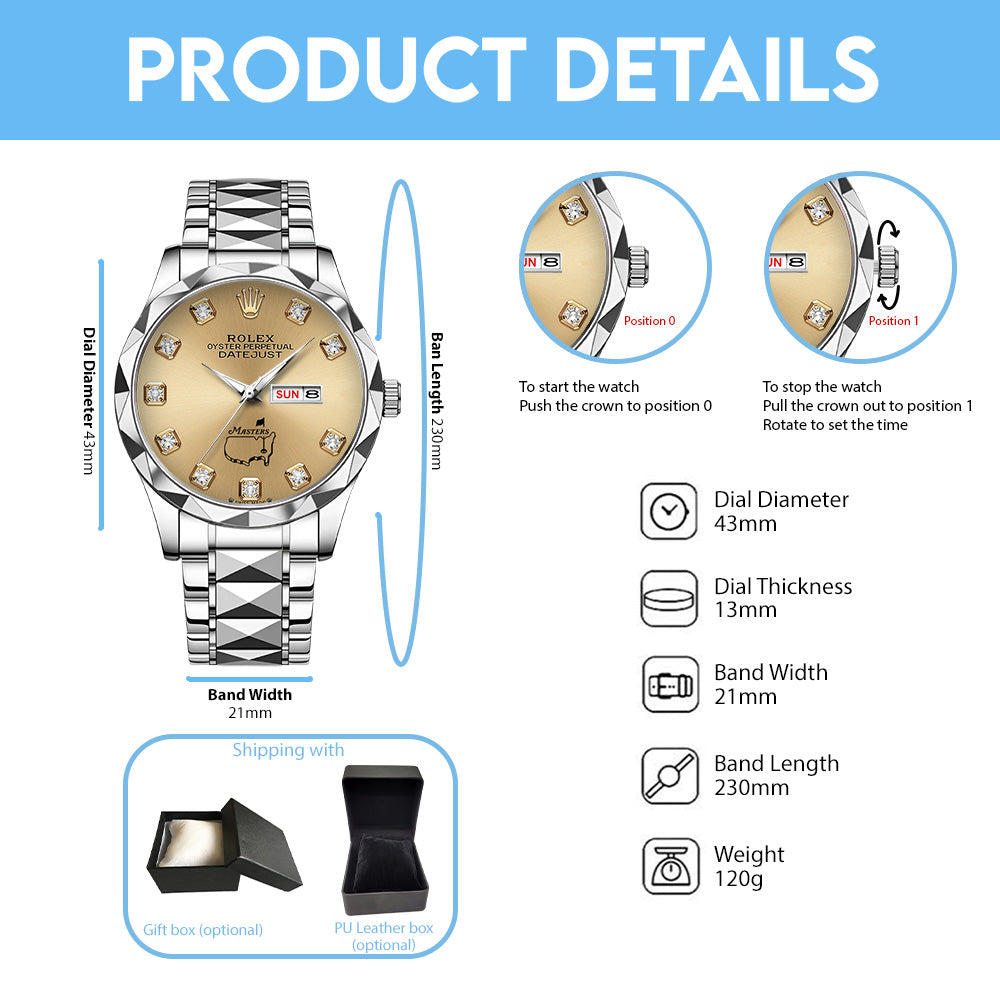 Masters Tournament x Rolex Alloy Luxury Quartz Watch – GNE6049