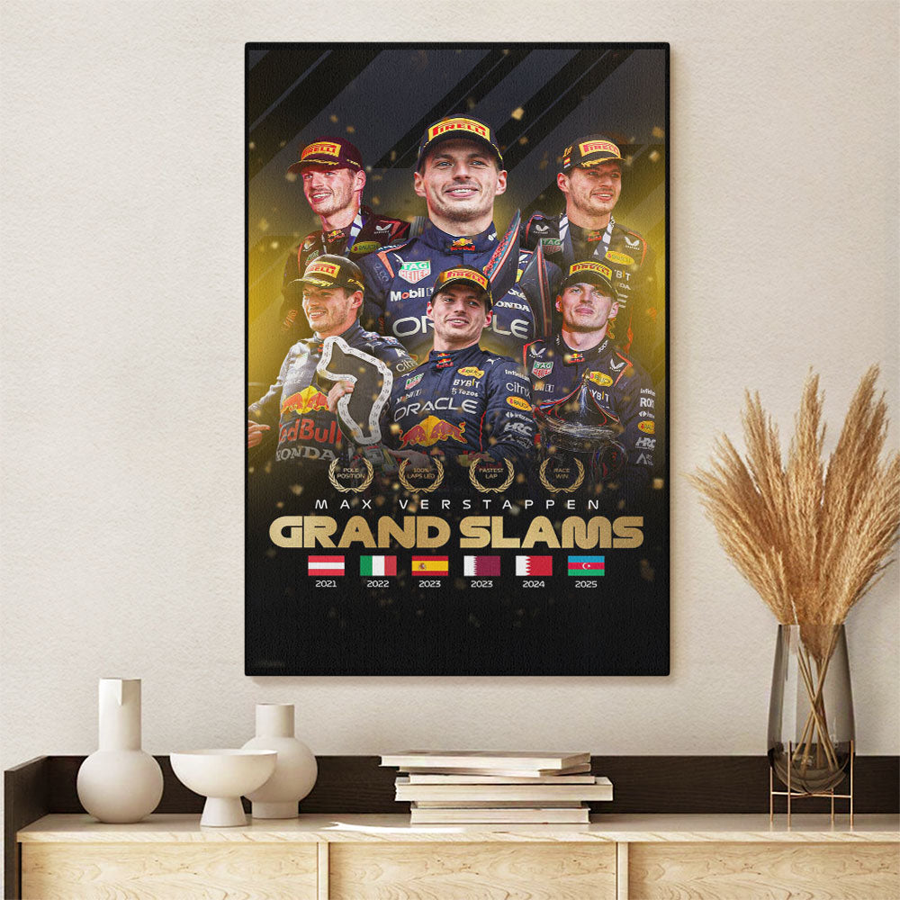 Red Bull Racing x Max Verstappen Rectangle Canvas With Inner Frame – GNE4475