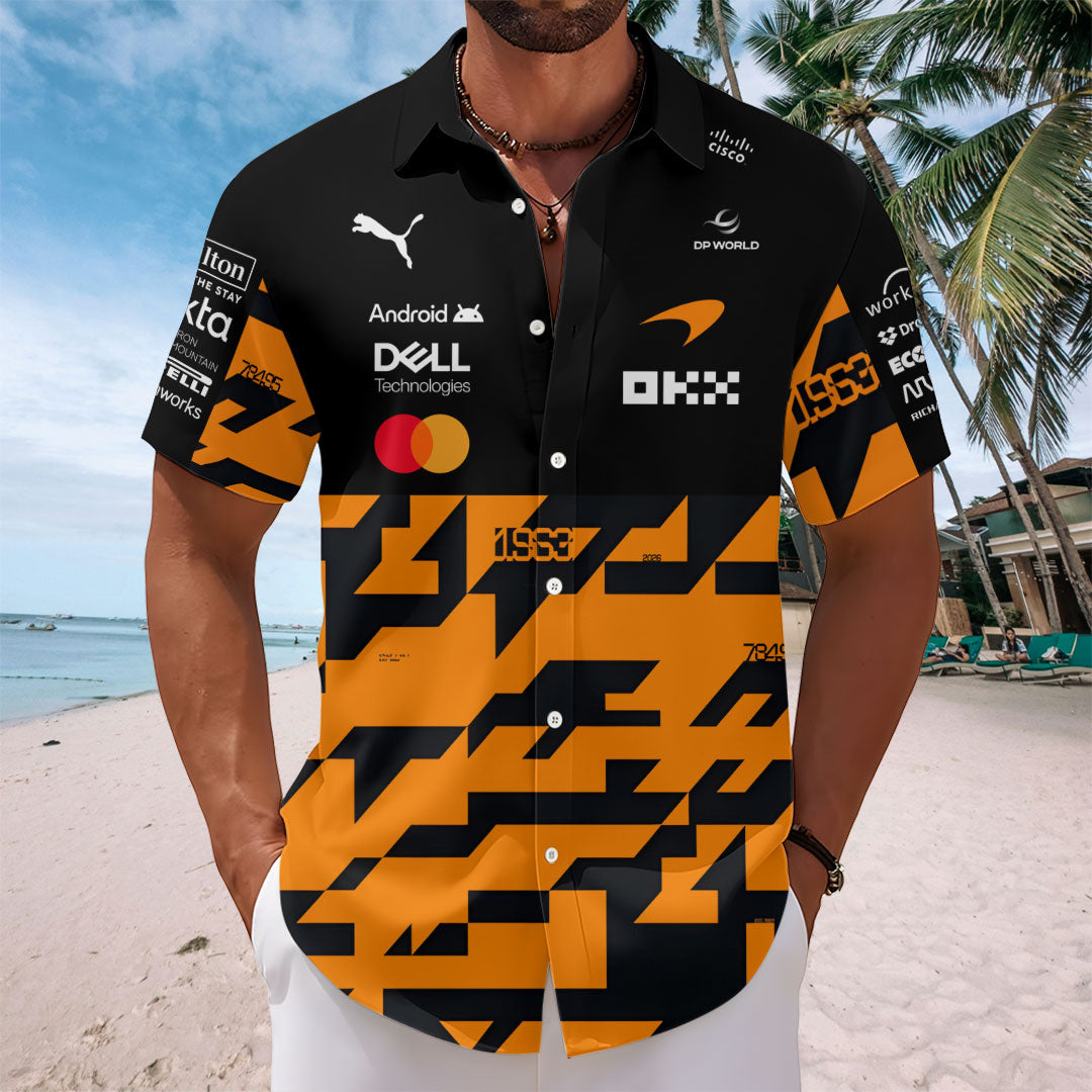McLaren 2026 Team 1000th GP Short Sleeve Button-Down Shirt – TANTN23955