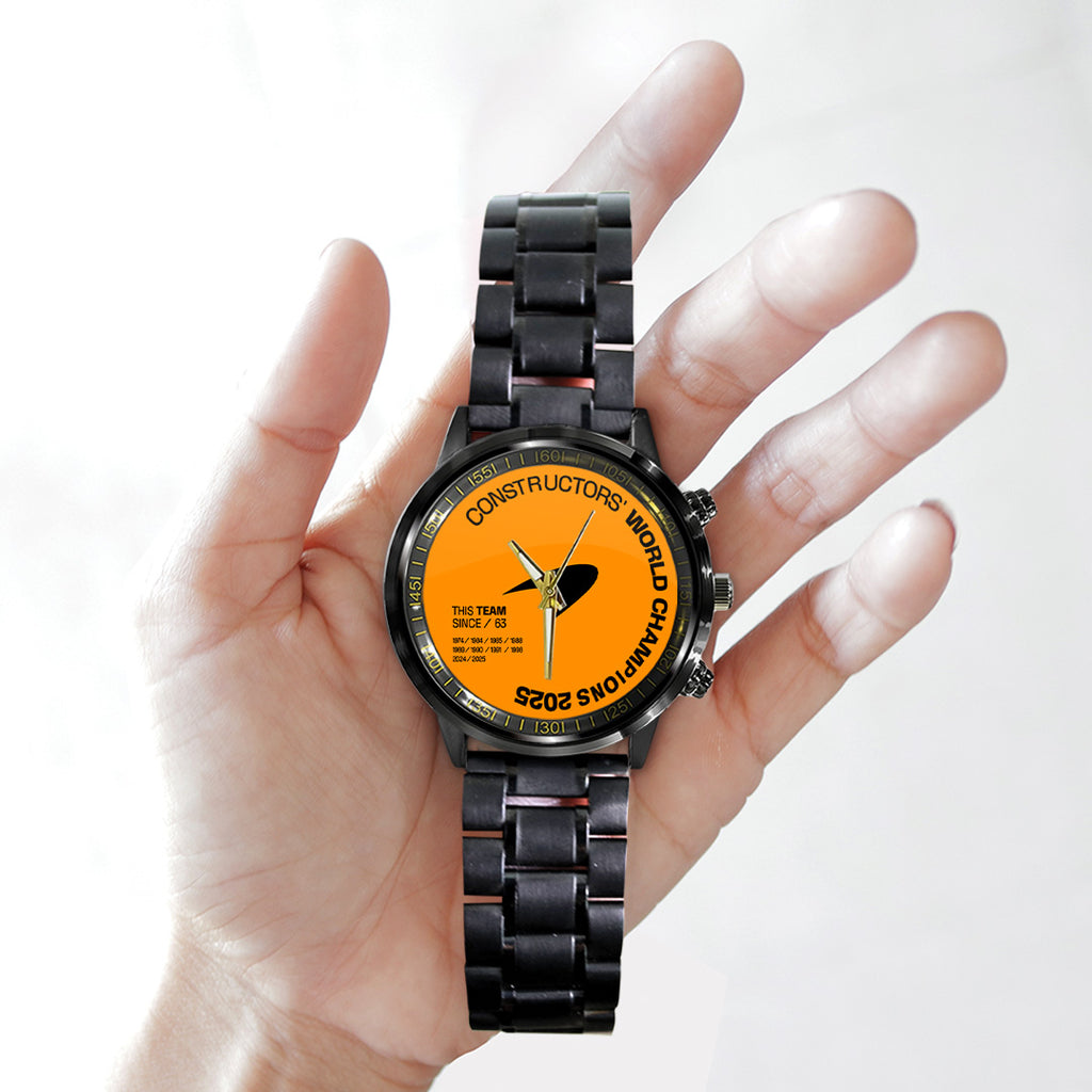 McLaren Formula 1 Team 2025 Constructors' 10 Times Black Stainless Steel Watch – TANTN17268