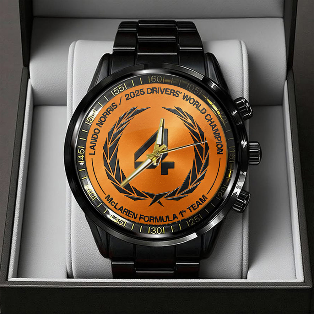 McLaren x Lando Norris World Champions 2025 Black Stainless Steel Watch – TANTN19192