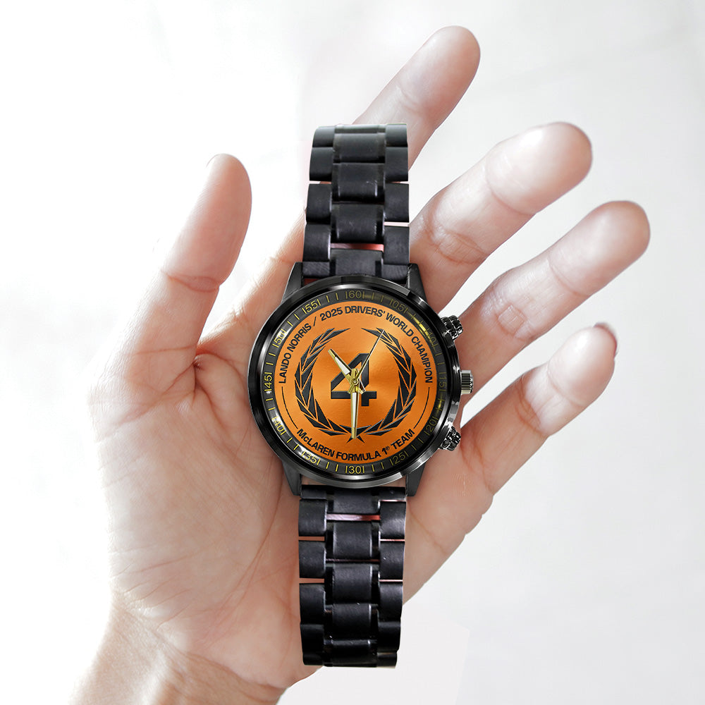 McLaren x Lando Norris World Champions 2025 Black Stainless Steel Watch – TANTN19192