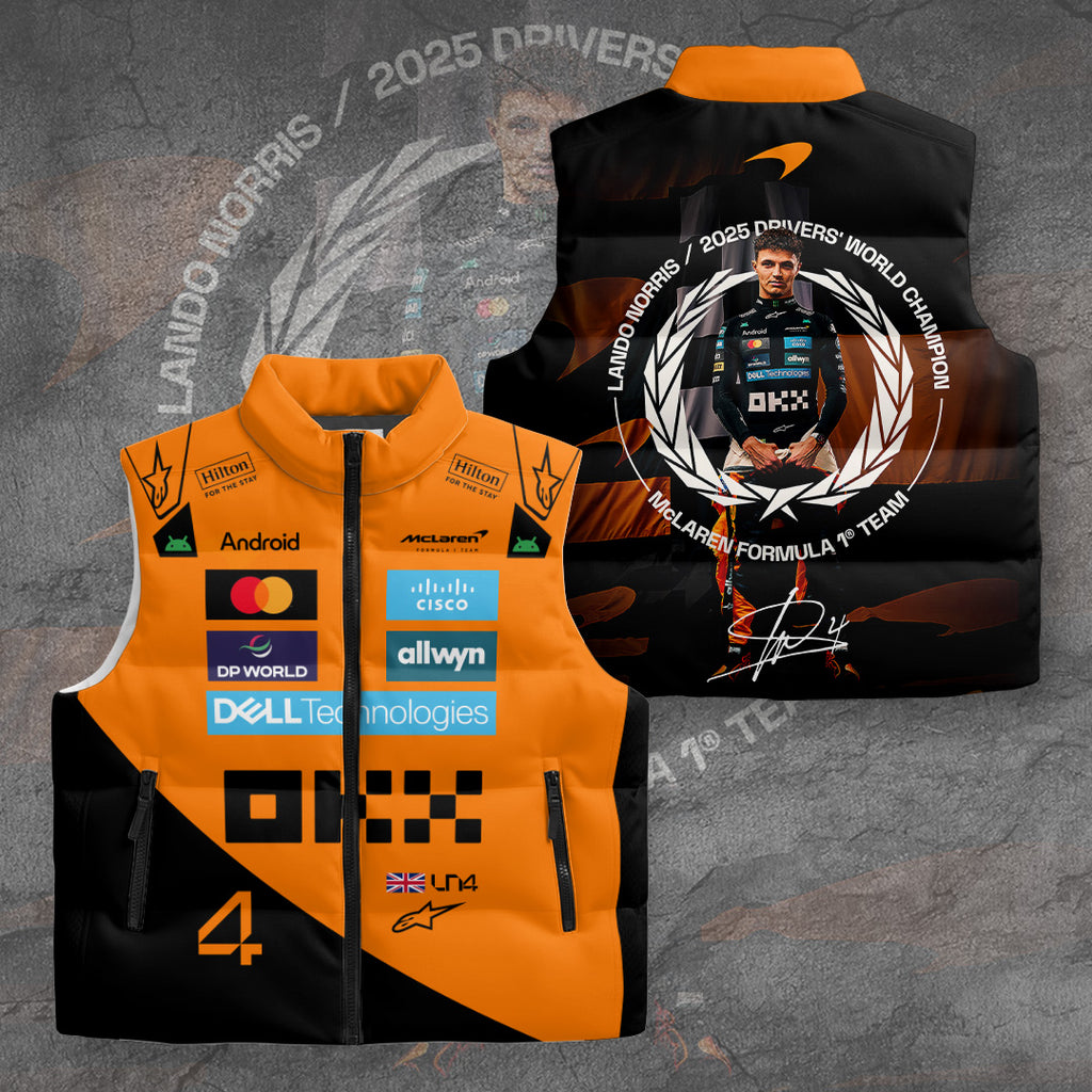 McLaren x Lando Norris World Champions 2025 3D Sleeveless Down Jacket – TANTN19247