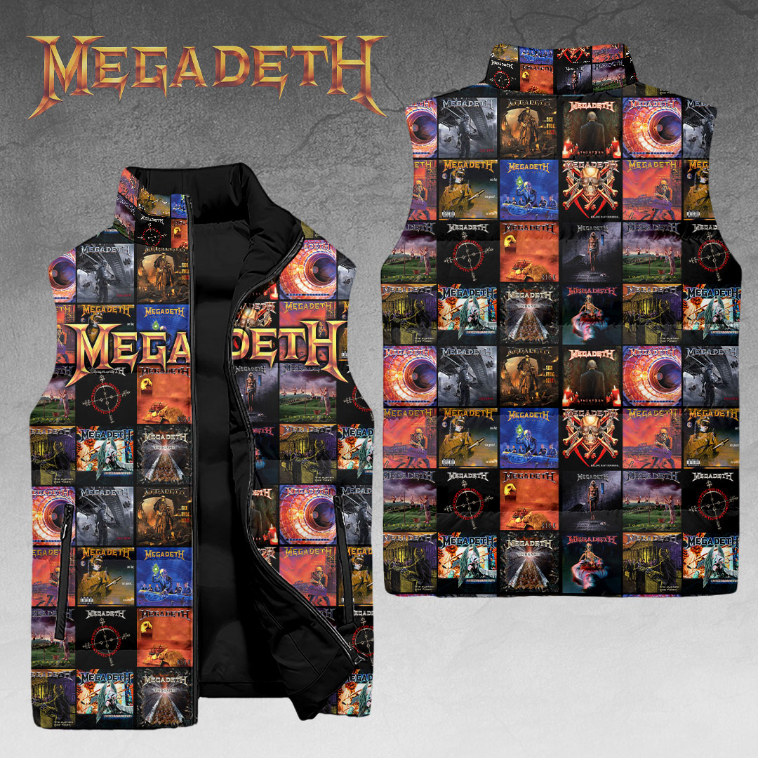 Megadeth 3D Sleeveless Down Jacket – HOATT15664