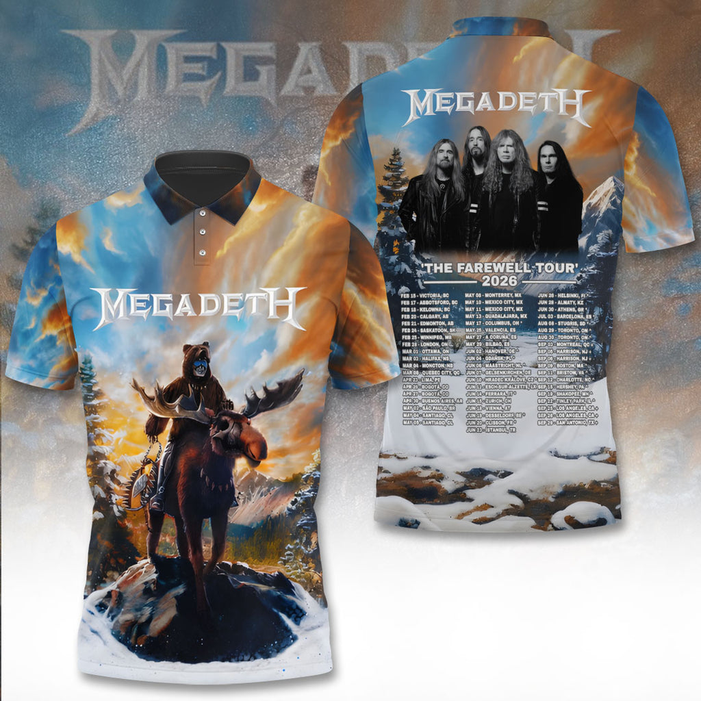 Megadeth Farewell Tour 2026 3D Apparel – TANTN22802