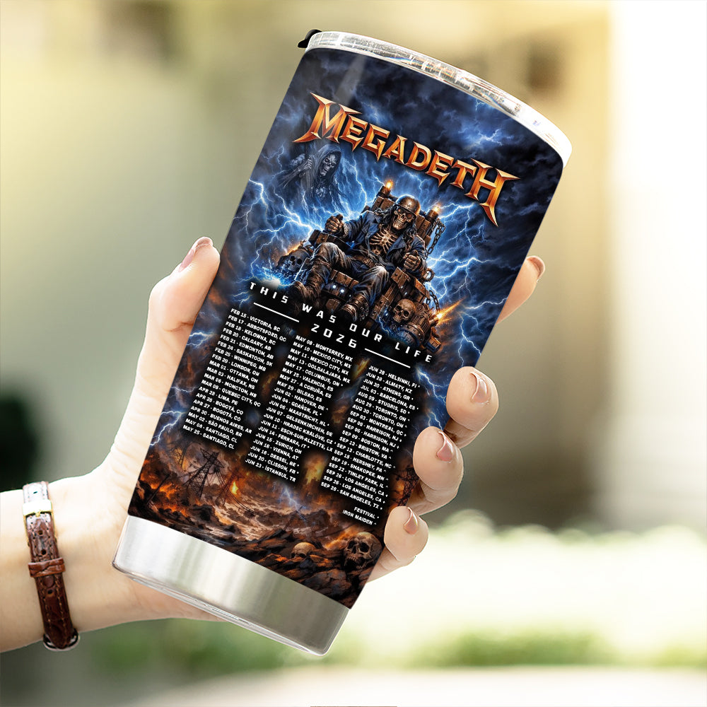 Megadeth This Was Our Life 2026 Tumbler Cup – TMTHU6288