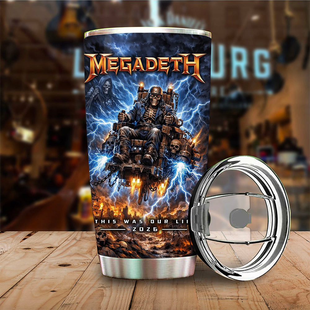 Megadeth This Was Our Life 2026 Tumbler Cup – TMTHU6288